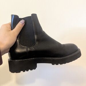 Theory Black Leather Chelsea Boots